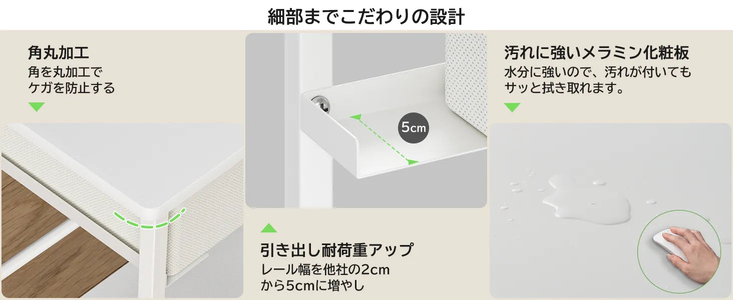 デスクサイドワゴン キャスター付き CA02