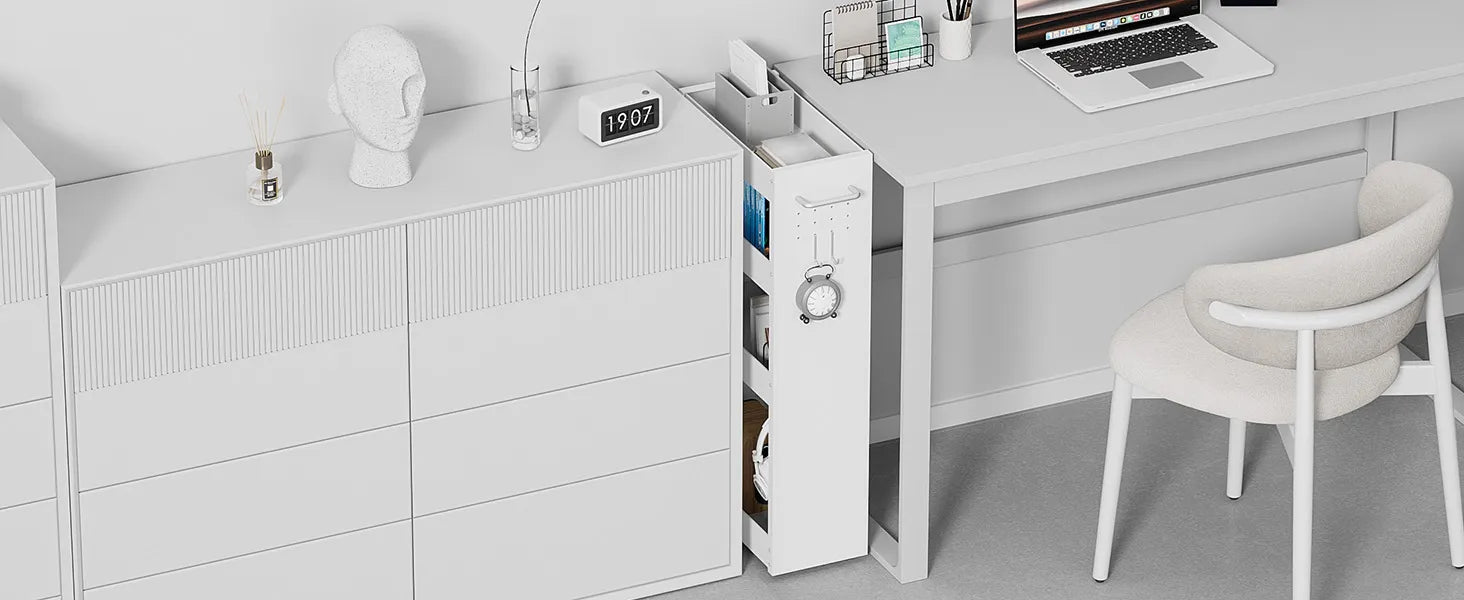 【幅20cm】キャスター付きの隙間ワゴン｜薄型 SR04B