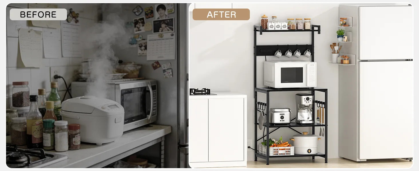 ２口コンセント付き レンジラック 耐荷重60kg【幅60cm】SH25B