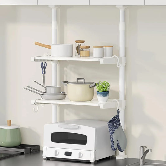 【伸縮式】突っ張りキッチンラック TR01W