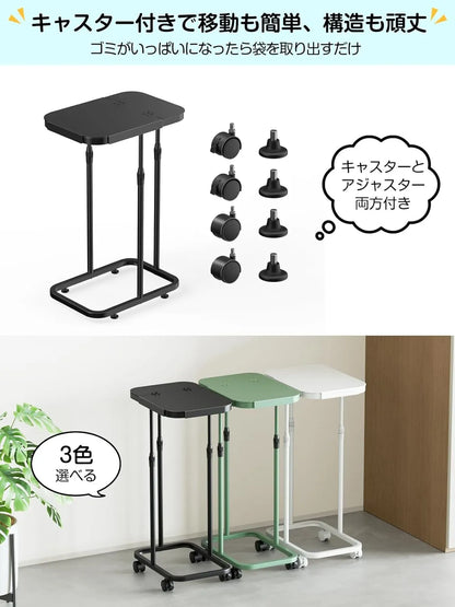 [高さ伸縮可]ゴミ袋ホルダー 20L～90L対応 蓋付きゴミ箱　SH28W