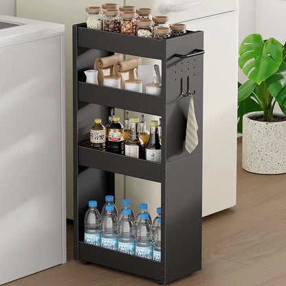 【幅20cm】キャスター付きの隙間ワゴン｜薄型 SR04B