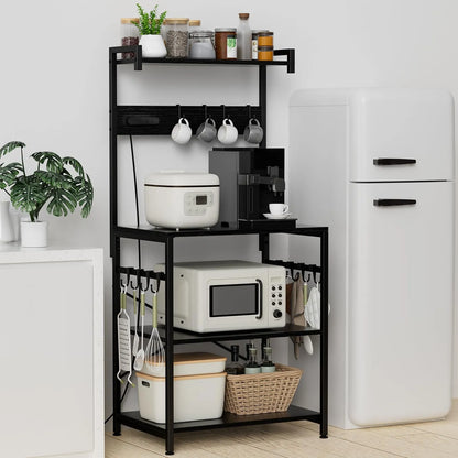 ２口コンセント付き レンジラック 耐荷重60kg【幅60cm】SH25B