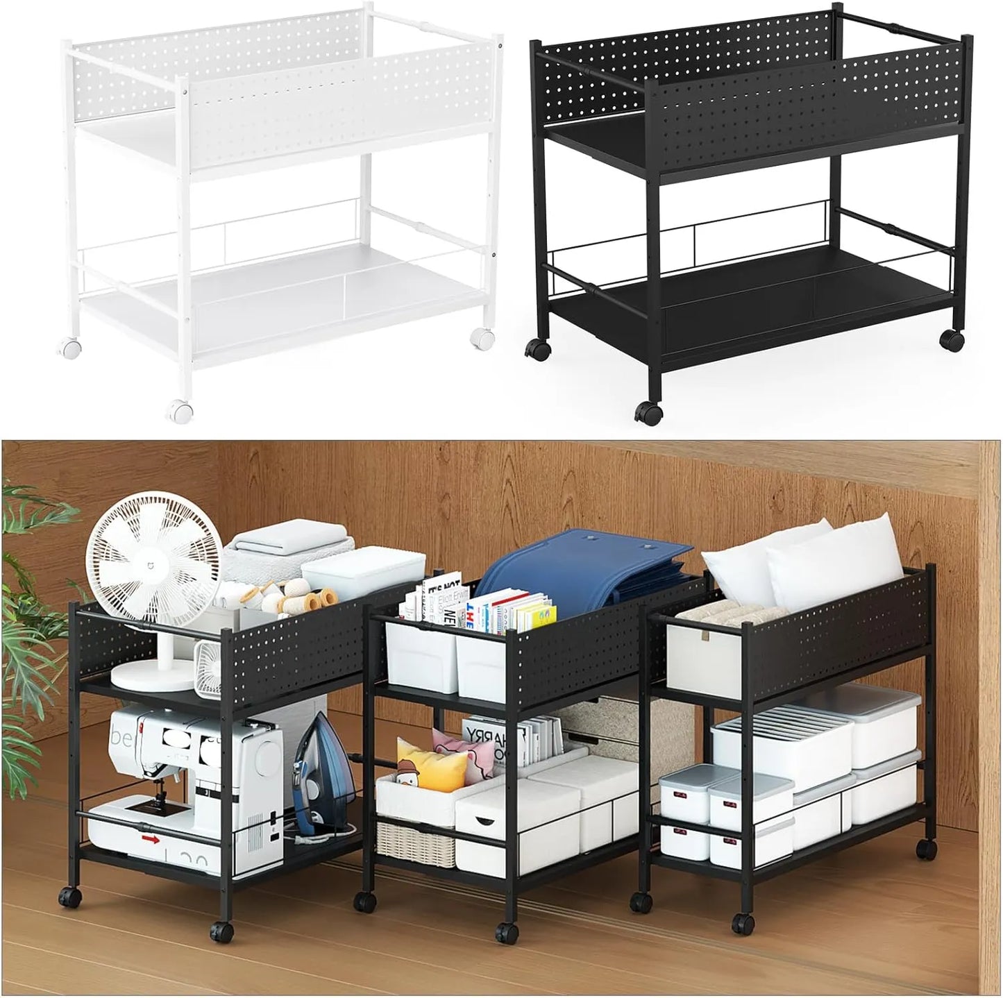 【幅26-45cm伸縮】押入れ収納ラック SR05