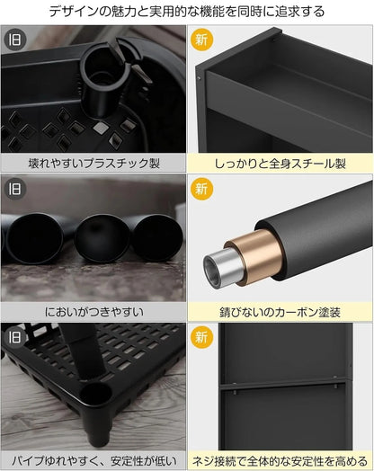 【幅20cm】キャスター付きの隙間ワゴン｜薄型 SR04B