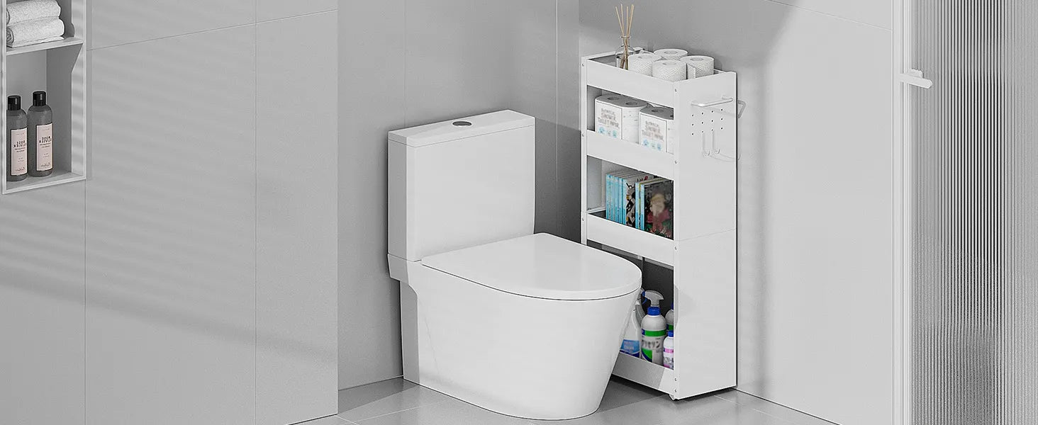 【幅20cm】キャスター付きの隙間ワゴン｜薄型 SR04B