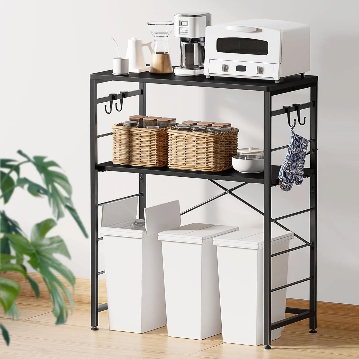 4色展開！おしゃれのゴミ箱上ラック・キッチンラック SH37W