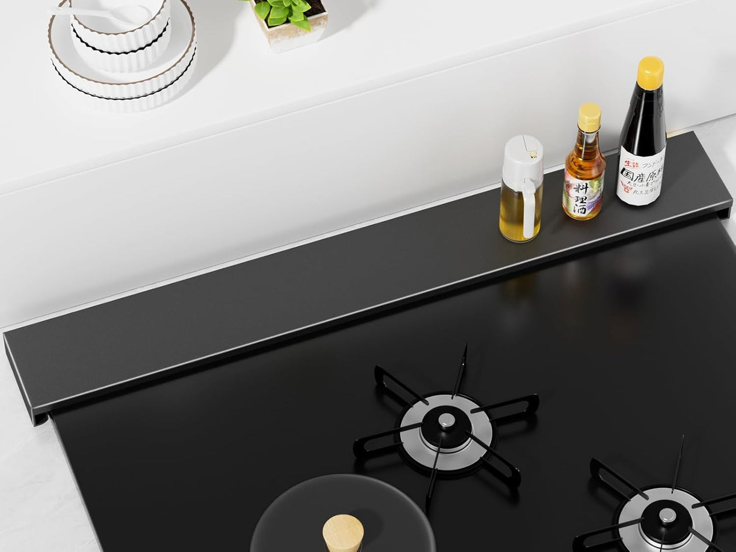 排気口カバー 60cm フラット コンロカバー 薄型  IH対応 ガスコンロ対応 SH57B