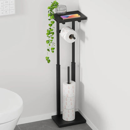 多機能のトイレットペーパーホルダー 置き場付き 3色　TS01B-B