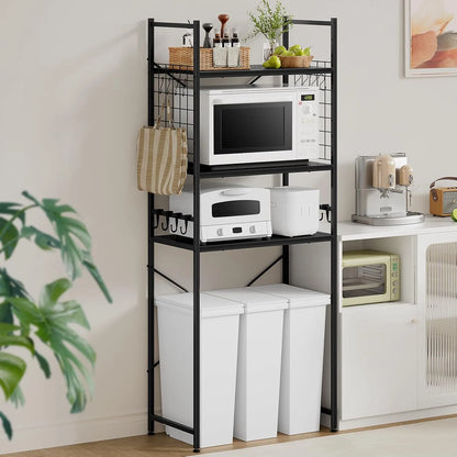 【高さ180cm】冷蔵庫ラック・ゴミ箱上ラック｜3枚可動棚 高さ11段調節 SH32W