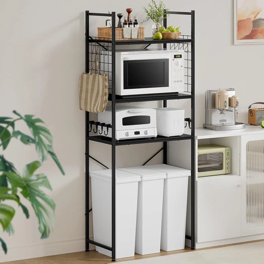 【高さ180cm】冷蔵庫ラック・ゴミ箱上ラック｜3枚可動棚 高さ11段調節 SH32W