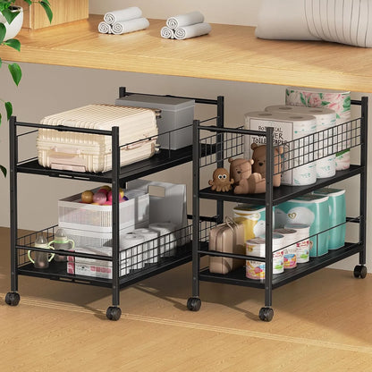 【キャスター付き】押入れ・クローゼット収納ラック SR03W