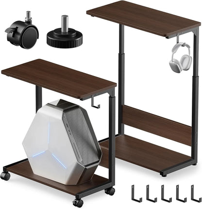 【昇降式】キャスター付きパソコンワゴン｜コ字型　SH50