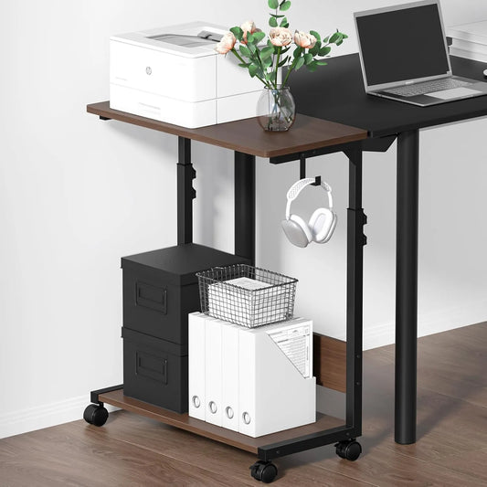 【昇降式】キャスター付きパソコンワゴン｜コ字型　SH50