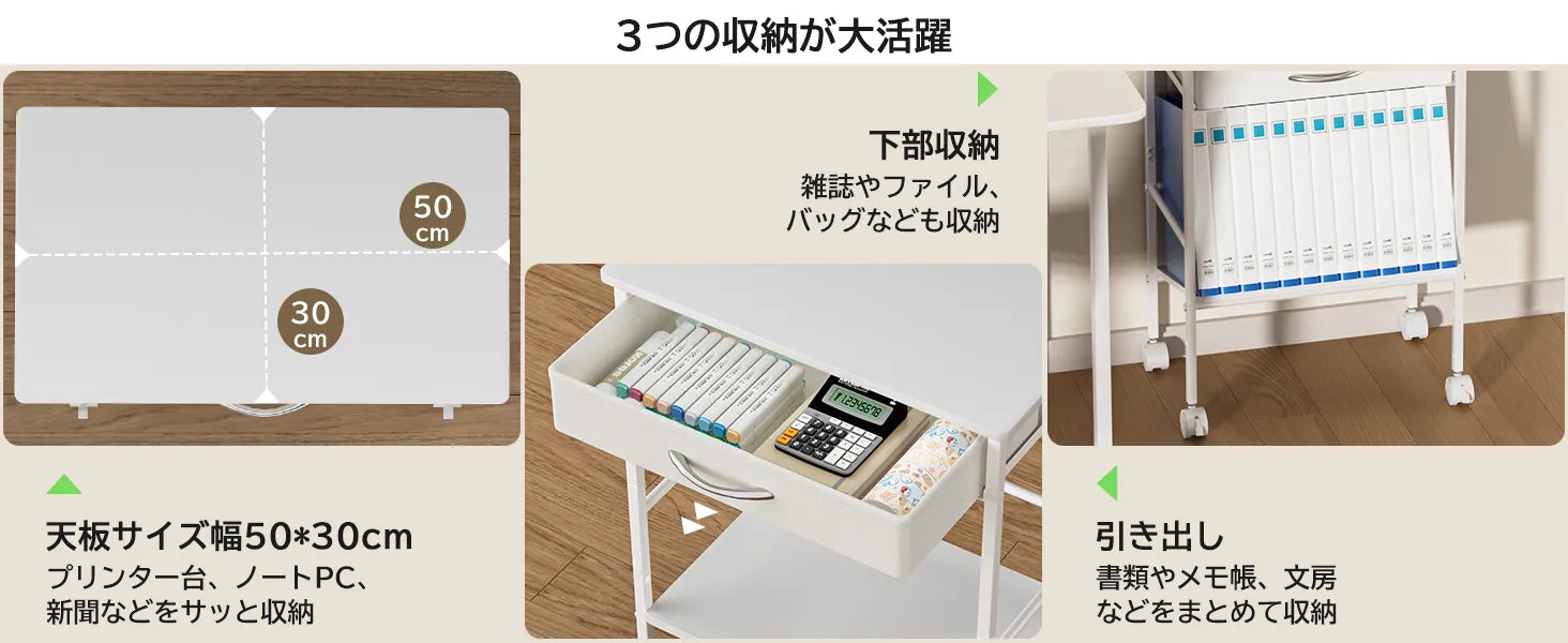 デスクサイドワゴン キャスター付き CA02