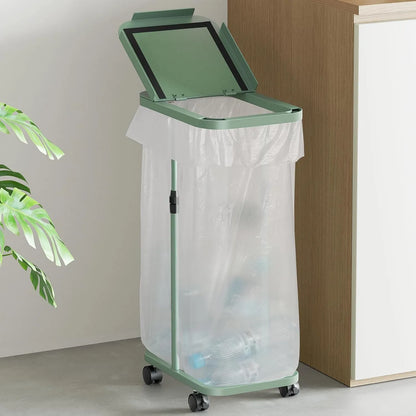 [高さ伸縮可]ゴミ袋ホルダー 20L～90L対応 蓋付きゴミ箱　SH28W