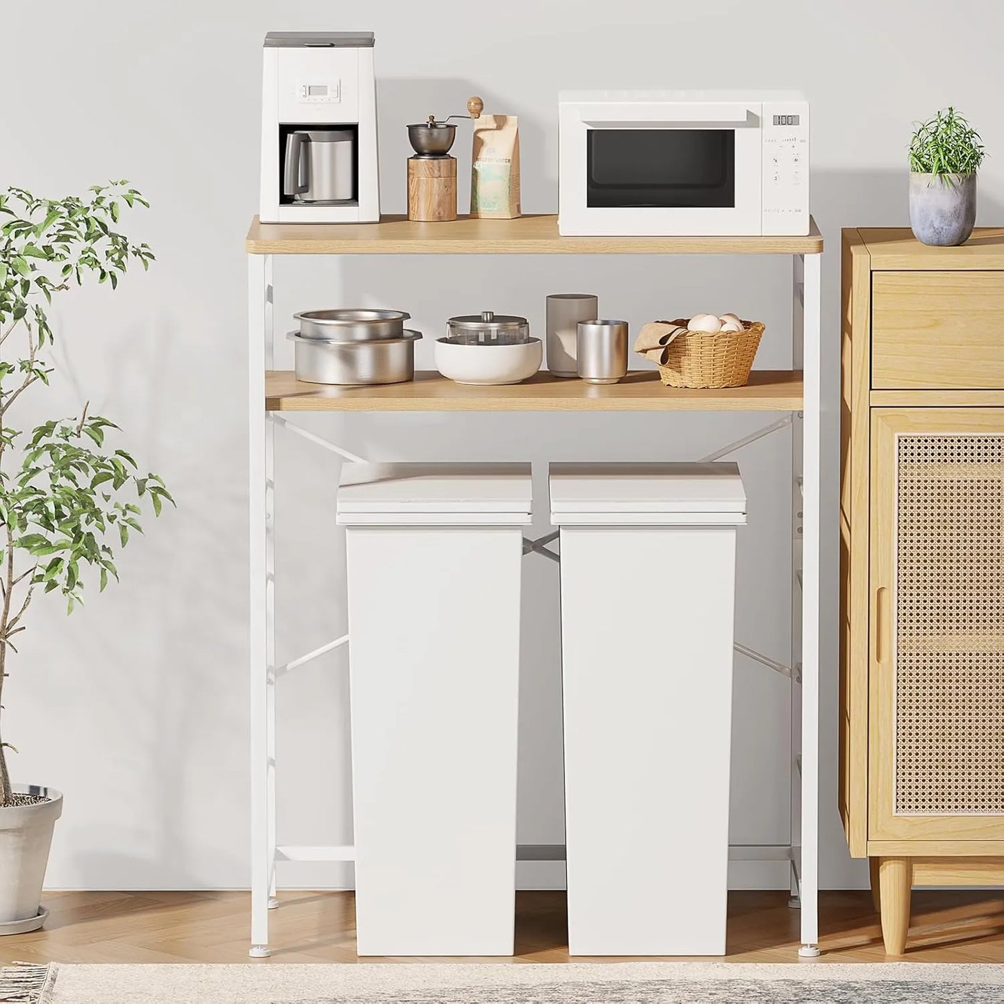 4色展開！おしゃれのゴミ箱上ラック・キッチンラック SH37W