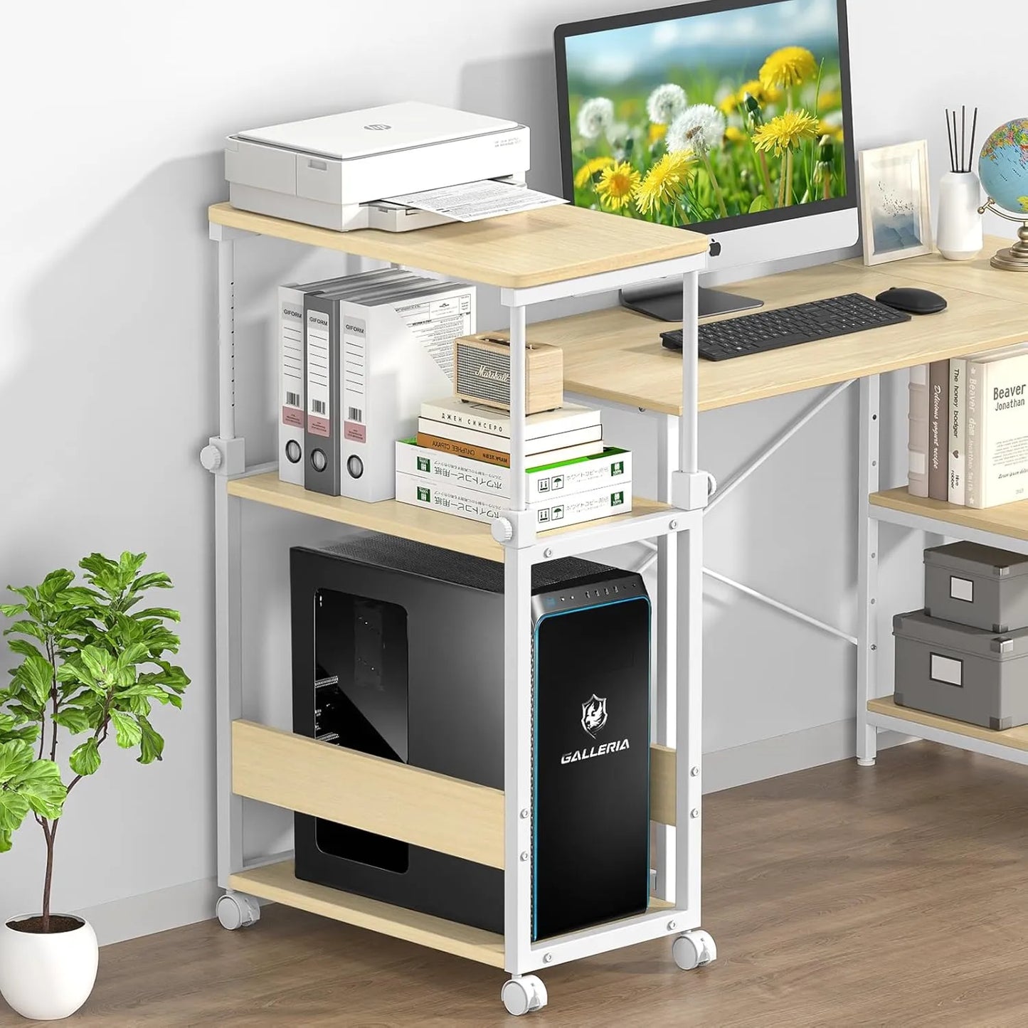 【昇降式】パソコンワゴン pcラック 四色　SH27W