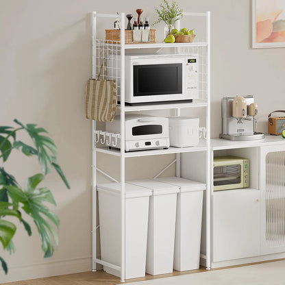 【高さ180cm】冷蔵庫ラック・ゴミ箱上ラック｜3枚可動棚 高さ11段調節 SH32W