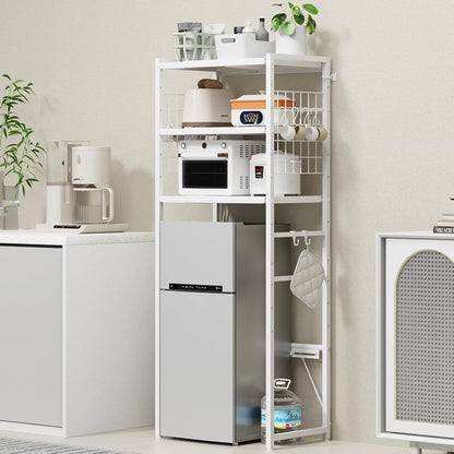 【高さ170cm】ゴミ箱・冷蔵庫上ラック｜口コンセント付き SH38W